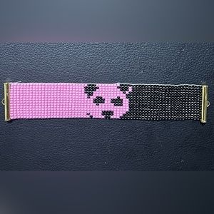 Pink panda bracelet
